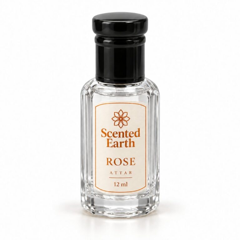 Scented Earth rose perfume oil, 12 ml bottle