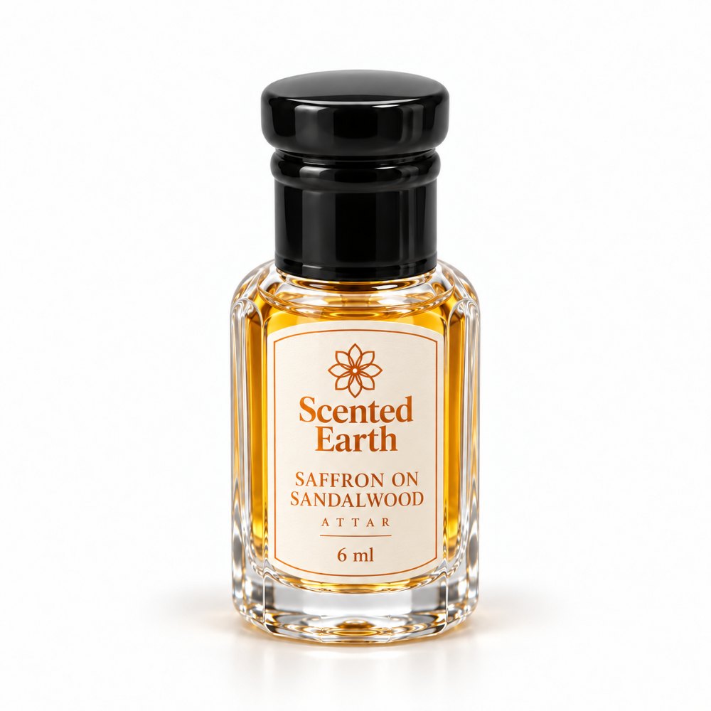 Scented Earth Saffron on Sandalwood, 6 ml bottle