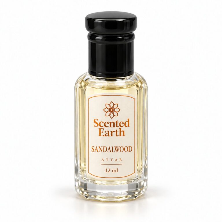 Scented Earth sandalwood perfume oil, 12 ml bottle