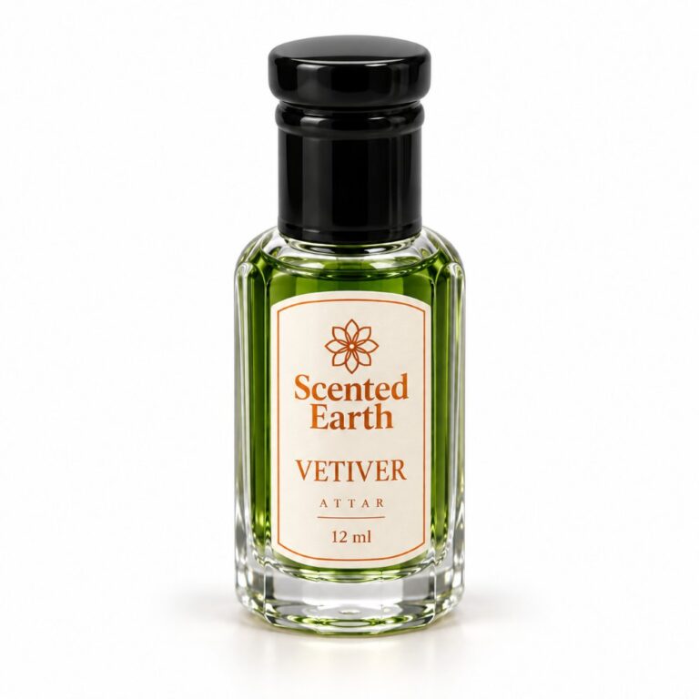 Scented Earth vetiver perfume oil, 12 ml bottle